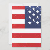 Patriotische Fahne 4. JULI Summer Barbecue Party Einladung (Rückseite)
