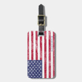 Patriotische Fahne am 4. Juli Gepäckanhänger (Vorderseite vertikal)