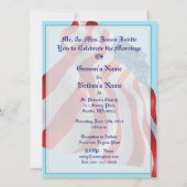 Patriotische Fahne Einladung zur Hochzeit (Rückseite)
