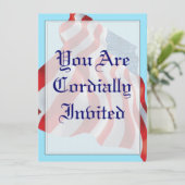 Patriotische Fahne Einladung zur Hochzeit (Stehend Vorderseite)