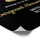 Patriotische Fahne für die "Grüne Linie" des Milit Poster (Ecke)