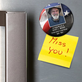 Patriotische Fahne im Love Memory Beileid Foto Magnet