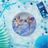 patriotische Fahne Pinwheel für den 4. Juli Pappteller (Party)