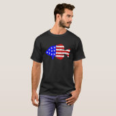 Patriotische Fahnenfischerei T-Shirt (Vorne ganz)