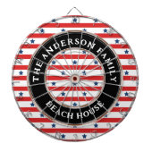 Patriotische Familie mit roter weißer und blauer a Dartscheibe (vorne)