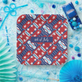 Patriotische Farben 4. Juli Pappteller (Party)