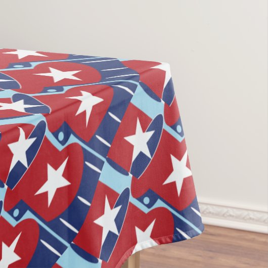 Patriotische Farben 4. Juli Tischdecke (Beispiel)
