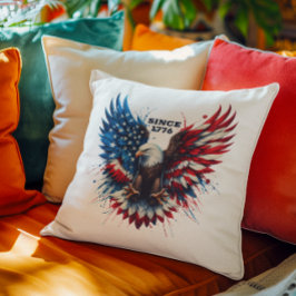 Patriotische Farben Amerika kühne Adler Kissen