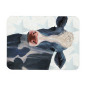 Patriotische Farm - Kuh Magnet (Horizontal)