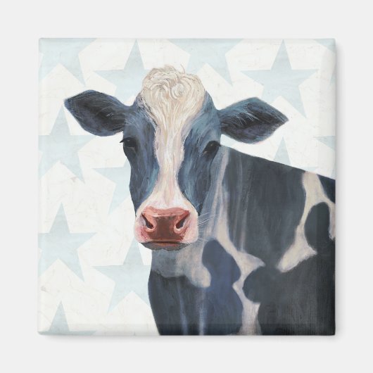 Patriotische Farm - Kuh Magnet (Vorne)