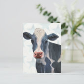 Patriotische Farm - Kuh Postkarte (Stehend Vorderseite)