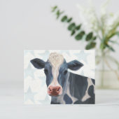 Patriotische Farm - Kuh Postkarte (Stehend Vorderseite)