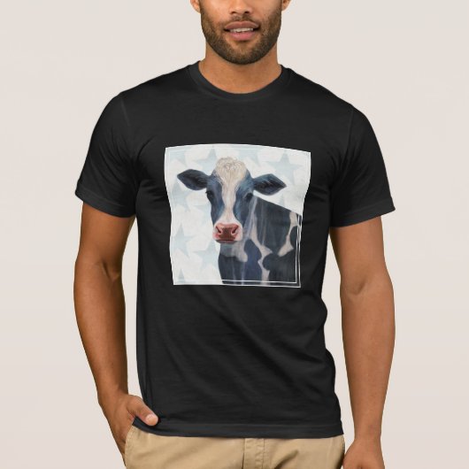 Patriotische Farm - Kuh T-Shirt (Vorderseite)