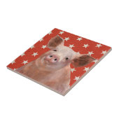 Patriotische Farm - Schwein Fliese (Seite)