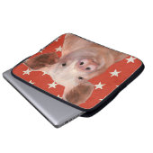 Patriotische Farm - Schwein Laptopschutzhülle (Vorne Knopf)