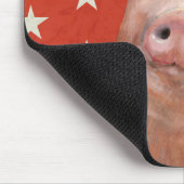 Patriotische Farm - Schwein Mousepad (Ecke)