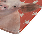 Patriotische Farm - Schwein Schneidebrett (Ecke)