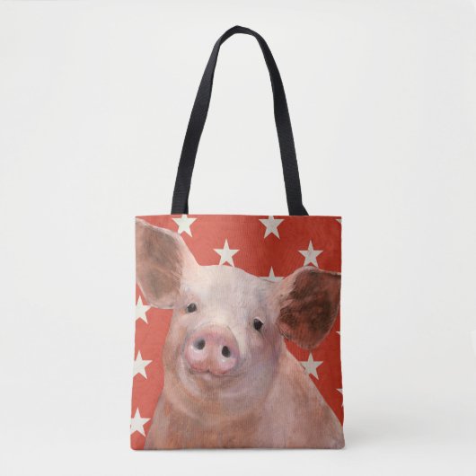 Patriotische Farm - Schwein Tasche (Vorderseite)