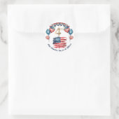 Patriotische Feier am 4. Juli Runder Aufkleber (Tasche)