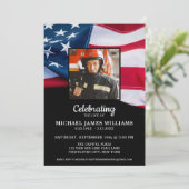 Patriotische Feier des Life USA Flag Memorial Einladung (Stehend Vorderseite)