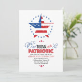 Patriotische Feier Einladung (Stehend Vorderseite)