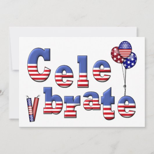 Patriotische Feier Einladung (Vorderseite)