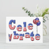 Patriotische Feier Einladung (Stehend Vorderseite)