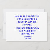 Patriotische Feier Einladung (Rückseite)