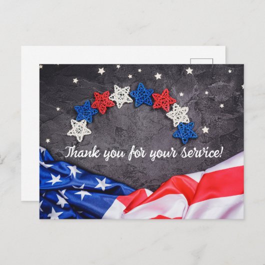 Patriotische Feier Feiertagspostkarte (Vorne/Hinten)