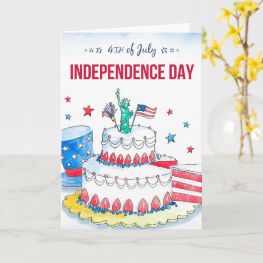 Patriotische Feier Karte (Gelbe Blume)