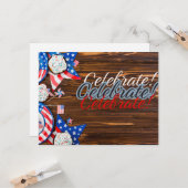 Patriotische Feier Karte (Vorderseite/Rückseite Beispiel)