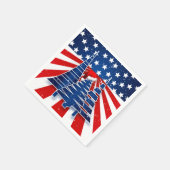 Patriotische Feier mit Weihnachtsbäumen Serviette (Ecke)