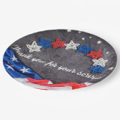 Patriotische Feier Pappteller (Schrägansicht)