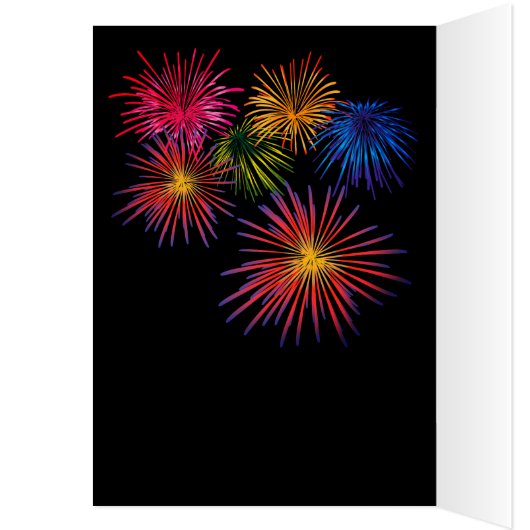 Patriotische Feier Party Hunde & Feuerwerkskarte (Innen (Links))