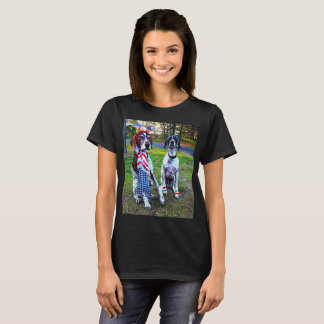 Patriotische Feier Party Hunde Frauen T - Shirt