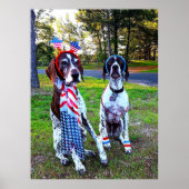 Patriotische Feier Party Hunde Poster (Vorne)