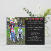 Patriotische Feier Picnic Party Hunde Einladung (Stehend Vorderseite)
