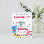 Patriotische Feier Postkarte (Stehend Vorderseite)