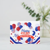 Patriotische Feier Postkarte (Stehend Vorderseite)
