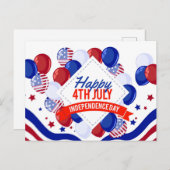 Patriotische Feier Postkarte (Vorne/Hinten)