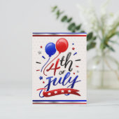 Patriotische Feier Postkarte (Stehend Vorderseite)