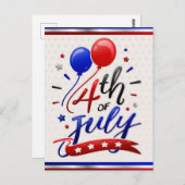 Patriotische Feier Postkarte (Vorne/Hinten)