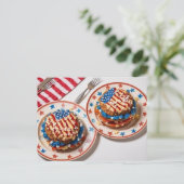 Patriotische Feier Postkarte (Stehend Vorderseite)