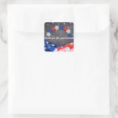Patriotische Feier Quadratischer Aufkleber (Tasche)