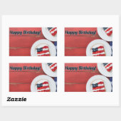 Patriotische Feier Rechteckiger Aufkleber (Blatt)