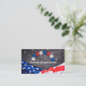 Patriotische Feier Visitenkarte (Stehend Vorderseite)