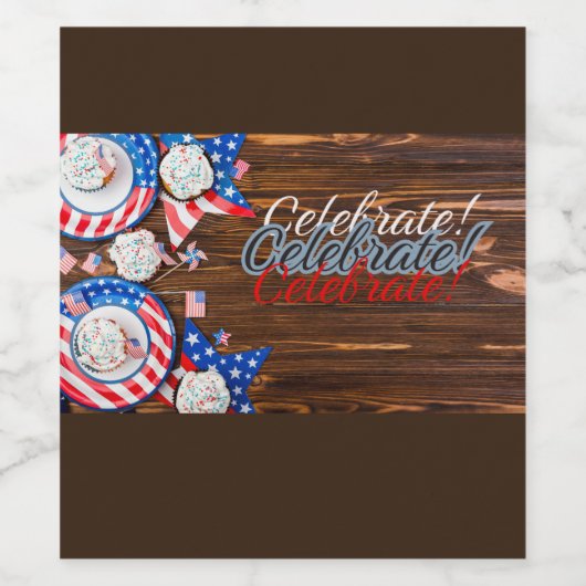 Patriotische Feier Weinetikett (Einzelnes Label)