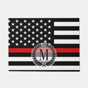 Patriotische Feuerwehrmann-Art-amerikanische Fußmatte