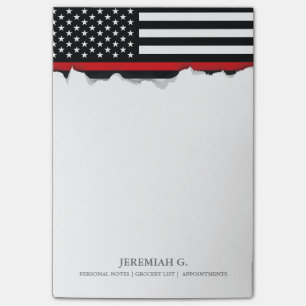 Patriotische Feuerwehrmann-Art-amerikanische Post-it Klebezettel