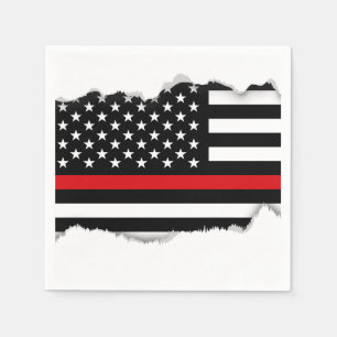 Patriotische Feuerwehrmann-Art-amerikanische Serviette